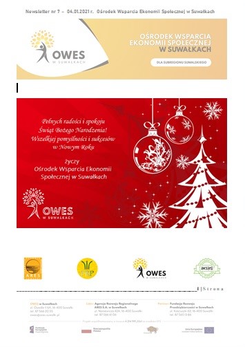 Okładka Newsletter nr 7 - 04.01.2021 r.