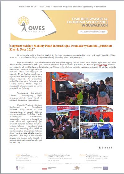 Okładka Newsletter nr 25 - 01.06.2022 r.