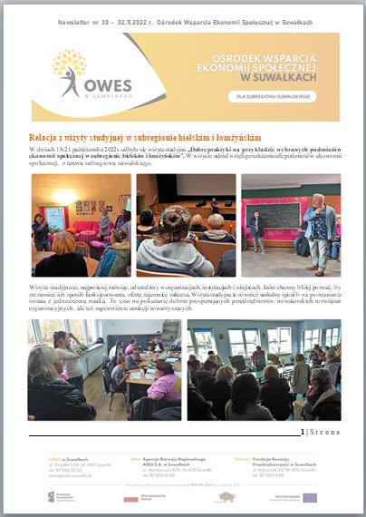 Okładka Newsletter nr 30 - 02.11.2022 r.